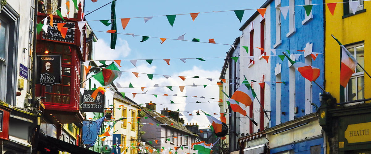 The Latin Quarter in Galway, Ireland
